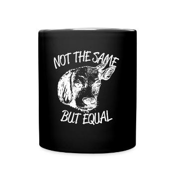 Vegan fruit eco vegetarian vegan gift saying - Full Colour Mug - black - Front