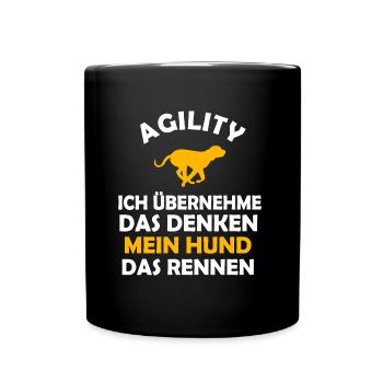 Agility dog sport - Full Colour Mug - black - Front