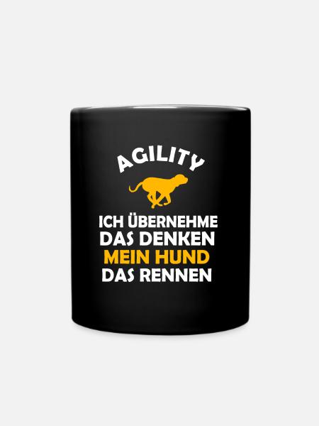 Agility Hundesport - Tasse einfarbig - Schwarz
