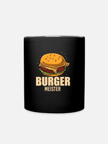 Burger Meister Perfekt Für Grillkönige Burger-Fans - Tasse einfarbig - Schwarz
