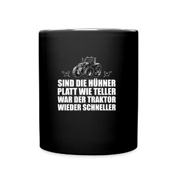 Lustiger Spruch Für Traktor Fans Und Landwirte - Tasse einfarbig - Schwarz - Vorne