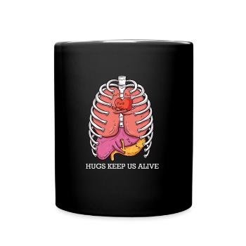 Fun anatomy motif for hugging fans - Full Colour Mug - black - Front
