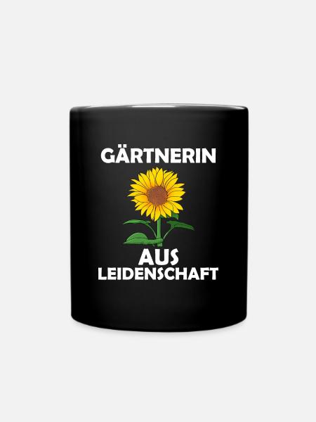 Gärtnerin aus leidenschaft - Tasse einfarbig - Schwarz