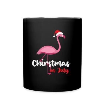 Christmas in July Flamingo - Mug uni - noir - Devant