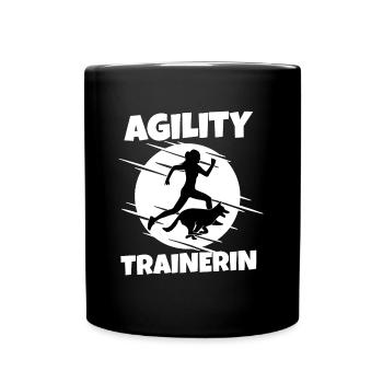 Agility Trainerin Hundesport - Tasse einfarbig - Schwarz - Vorne