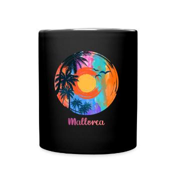 Ich liebe Mallorca - Tasse einfarbig - Schwarz - Vorne