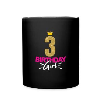 Anniversaire Fille Dames 3 Ans Drôle Dicton - Mug uni - noir - Devant
