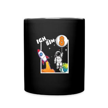 Astronaut ich bin kindergeburtstag Jungen weltraum - Tasse einfarbig - Schwarz - Vorne