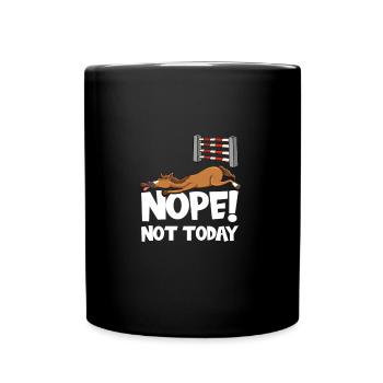 Jumping horse rests before the jump - Full Colour Mug - black - Front