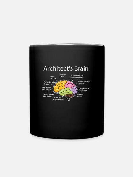 Architecte, Architecture, cerveau d’architecte - Mug uni - noir