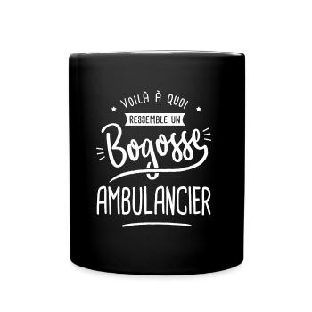 bogosse ambulancier cadeau humour ambulancier - Mug uni - noir - Devant