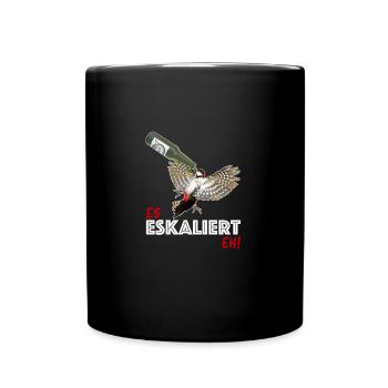 Es Eskaliert Eh Specht Bier Disko - Tasse einfarbig - Schwarz - Vorne