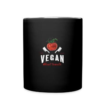 viande de boucher tomate vintage - Mug uni - noir - Devant