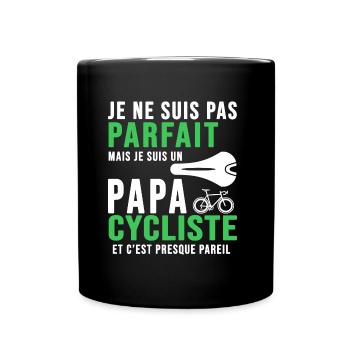 papa cycliste humour vélo velo vélos velos - Mug uni - noir - Devant
