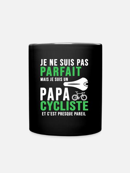 papa cycliste humour vélo velo vélos velos - Mug uni - noir