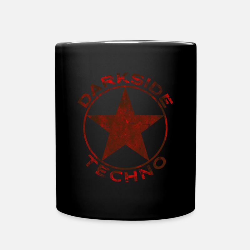 Darkside Techno Éraflé Red Star - Mug uni - noir