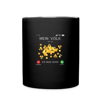 Bienen Volk Honig Imker anrufen - Tasse einfarbig - Schwarz - Vorne