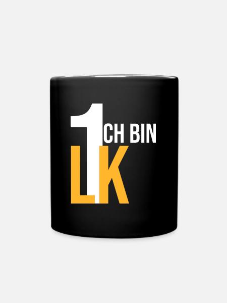 ich bin LK 1 - Tasse einfarbig - Schwarz