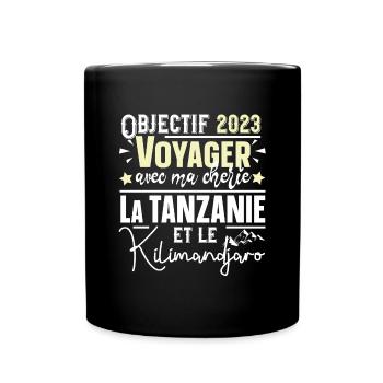 Tanzanie Kilimandjaro Homme Cadeau Couple Mug - Mug uni - noir - Devant