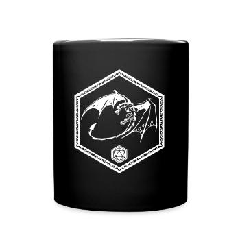 Drachenwürfel-Rollenspiele - Tasse einfarbig - Schwarz - Vorne