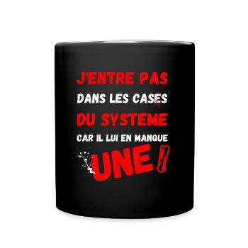 J'entre pas dans les cases - Mug uni - noir - Devant
