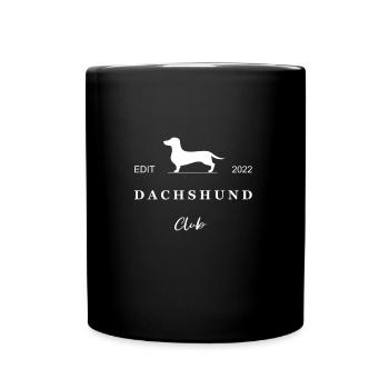 Teckel Dachshund Club - Tasse einfarbig - Schwarz - Vorne