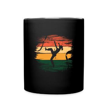 Geburstag - geschenkidee Kletterin klettern - Tasse einfarbig - Schwarz - Vorne