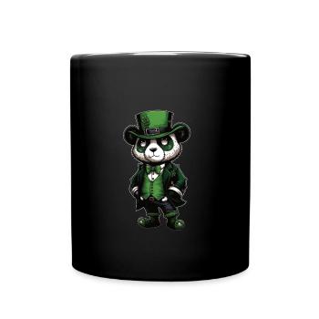 St. Patricks Day Motiv,PANDA - Tasse einfarbig - Schwarz - Vorne