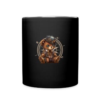 Ours steampunk de science-fiction - Mug uni - noir - Devant