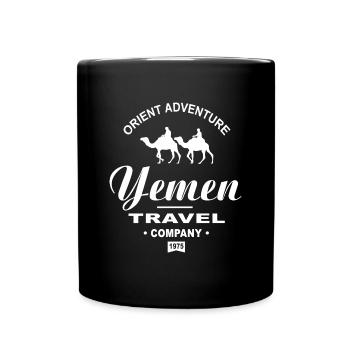 Jemen - Yemen - Kamelkarawane - Tasse einfarbig - Schwarz - Vorne