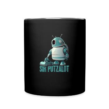 Saugroboter reinigt den Boden Staubsaugroboter - Tasse einfarbig - Schwarz - Vorne