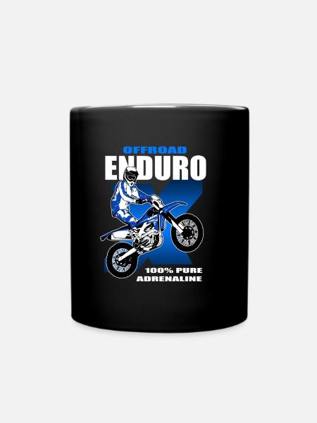 Enduro Offroad - Tasse einfarbig - Schwarz