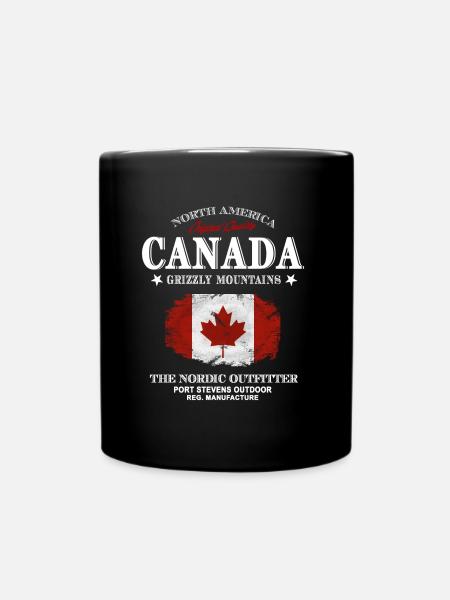 Kanada - Maple Leaf - Canada - Tasse einfarbig - Schwarz