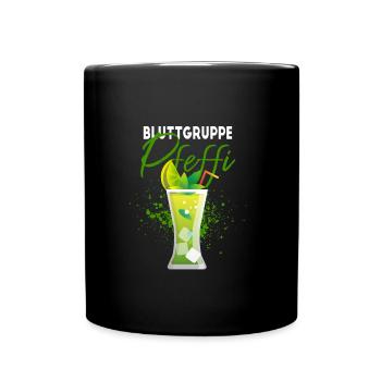 Blutgruppe Pfeffi - Tasse einfarbig - Schwarz - Vorne