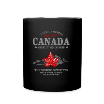 Kanada - Maple Leaf - Canada - Tasse einfarbig - Schwarz - Vorne
