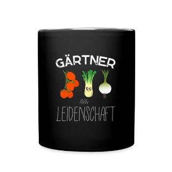 Garten Spruch - Gärtner aus Leidenschaft! - Tasse einfarbig - Schwarz - Vorne