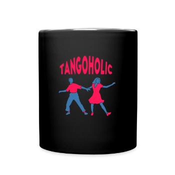 Tangoholic Tango Tanzen Kleid Tanzschuhe Tänzer - Tasse einfarbig - Schwarz - Vorne