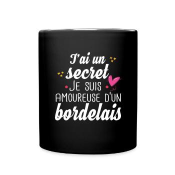 Bordeaux Bordeaux Femme Amoureuse Cadeau Humour - Mug uni - noir - Devant