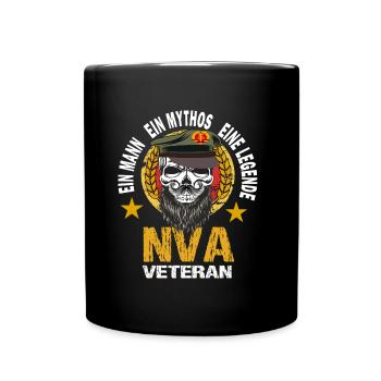 Nva Veteran DDR Armee - Tasse einfarbig - Schwarz - Vorne