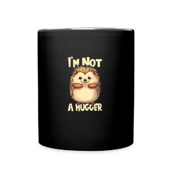 Stacheliger Comic Igel - Tasse einfarbig - Schwarz - Vorne