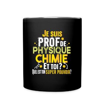 Prof Physique Chimie Professeur Collège Lycée - Mug uni - noir - Devant