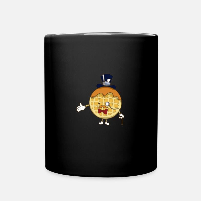 Waffel - Tasse einfarbig - Schwarz