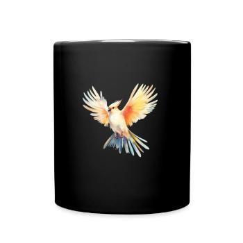 Cockatiel volant - Mug uni - noir - Devant