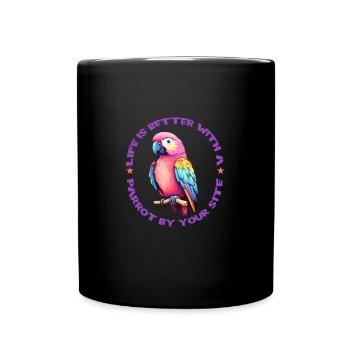 Perroquet chers amoureux des oiseaux perroquet comique - Mug uni - noir - Devant