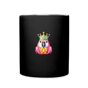 Rosa Papagei Majestät Krone - Tasse einfarbig - Schwarz - Vorne