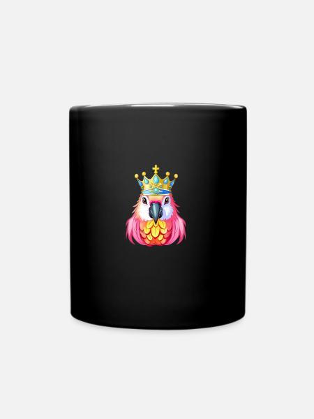 Rosa Papagei Majestät Krone - Tasse einfarbig - Schwarz
