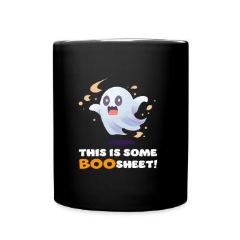 This Is Some Boo Sheet Funny Halloween Ghost - Full Colour Mug - black - Front