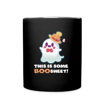 This Is Some Boo Sheet Funny Halloween Ghost - Full Colour Mug - black - Front