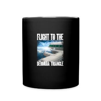Altes Propellerflugzeug, Bermuda Dreieck Abenteuer - Tasse einfarbig - Schwarz - Vorne