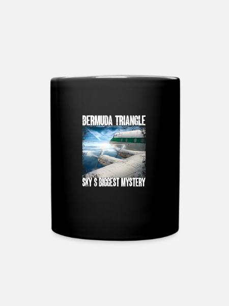 Bermuda Triangle Propeller Plane Mystery Sky - Full Colour Mug - black